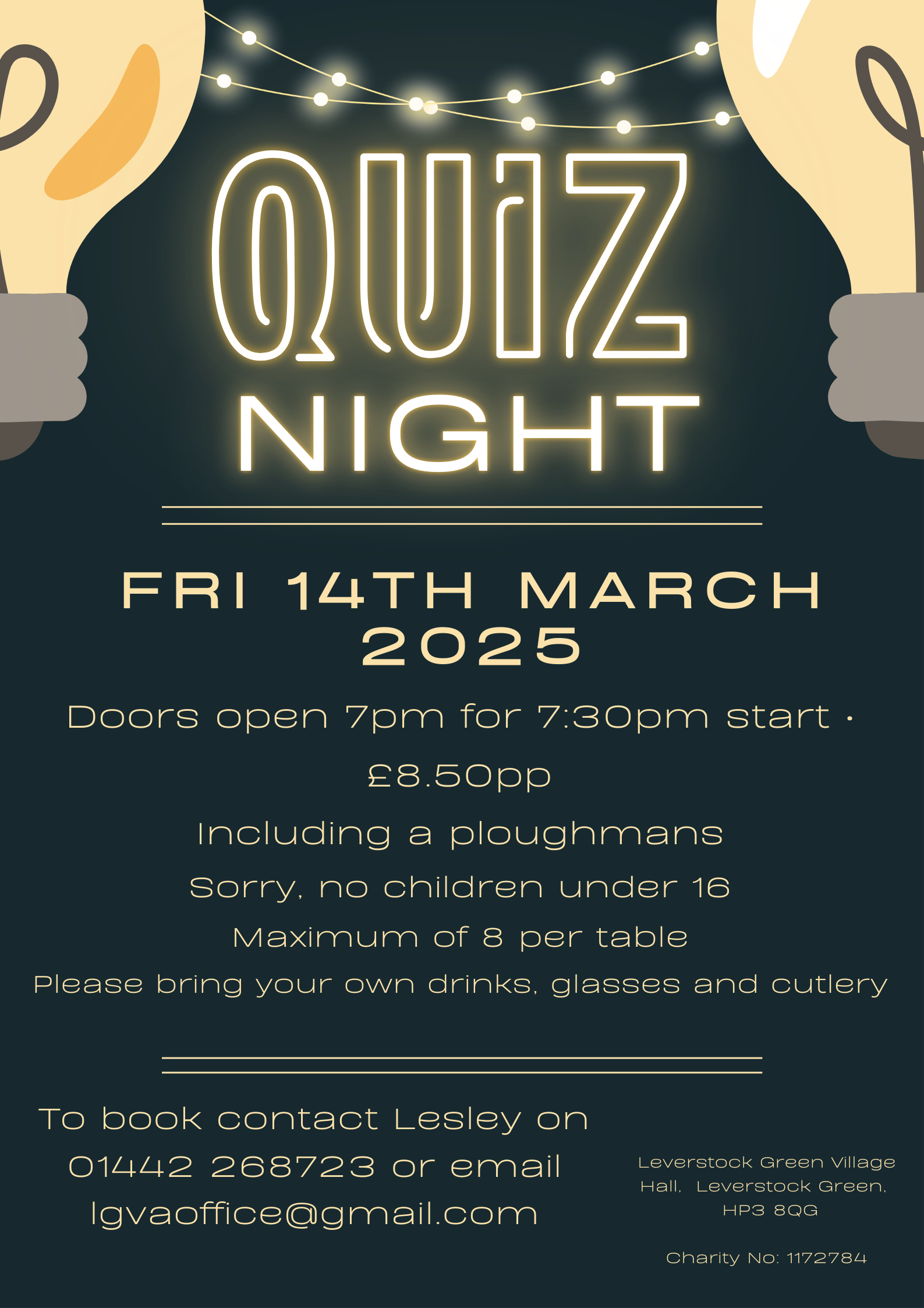 LGVA Quiz Night 2025 Poster FB